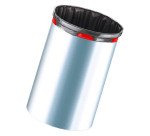 Sac poubelle 10 litres à liens coulissants et bande de fixation Swirl Fixerband noir - 15 sacs