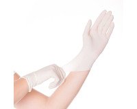 Gants jetables Skin Light Hygonorm latex poudré blanc - Boîte de 100 gants