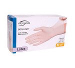 Gants jetables Skin Light Hygonorm latex poudré blanc, taille XL - Boîte de 100 gants