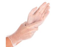 Gants jetables Ideal Light Hygonorm vinyle non poudré, taille S, blanc - Boîte de 100 gants