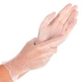 Gants jetables Ideal Light Hygonorm vinyle non poudré, blanc - Boîte de 100