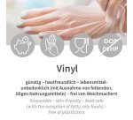Gant en vinyle 'IDEAL LIGHT', M, blanc - Boîte de 100 gants