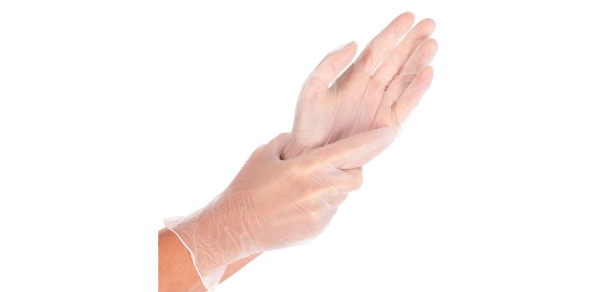 Gants jetables Ideal Light Hygonorm vinyle non poudré, blanc - Boîte de 100 gants