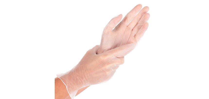 Gants jetables Ideal Light Hygonorm vinyle non poudré, blanc - Boîte de 100 gants