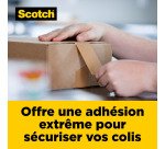 Ruban adhésif d'emballage Kraft brun, 135 g/m², Box Lock Scotch  48 mm X 22,8 m