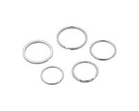 Anneaux porte-clé en métal - Sachet de 15