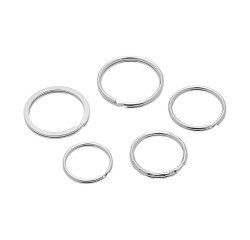 Anneaux porte-clé en métal - Sachet de 15