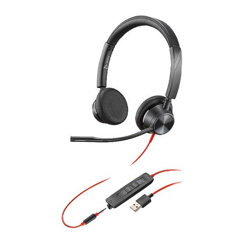 Auriculares HP Poly Blackwire BW3325-M USB-A & Jack 3,5 mm
