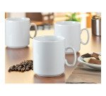 Tasse à café 'Diane' en porcelaine blanche - Lot de 6