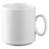 Tasse à café 'Diane' en porcelaine blanche - Lot de 6