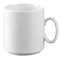 Tasse à café 'Diane' en porcelaine blanche - Lot de 6
