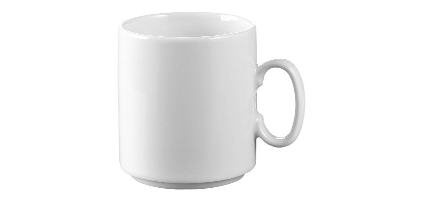 Tasse à café 'Diane' en porcelaine blanche - Lot de 6