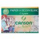 Pochette de 10 feuilles de papier dessin blanc A3 Canson à grain180 g