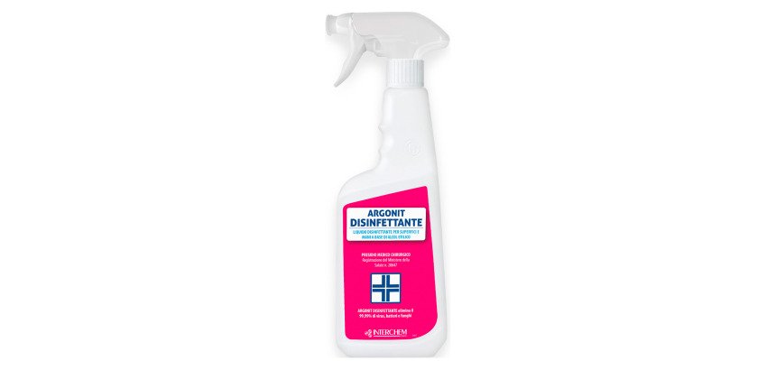 Disinfettante liquido per superfici e mani Argonit Interchem 6 unità da 750 ml