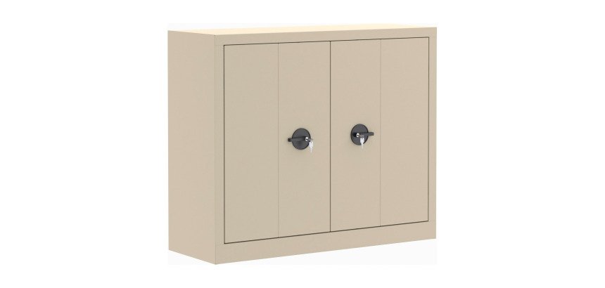 Armoire métal portes pliantes monobloc Elhit H 100 x L 120 x P 43 cm