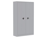 Armoire métal portes pliantes monobloc Elhit H 198 x L 120 x P 43 cm aluminium