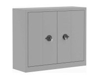 Armoire métal portes pliantes monobloc Elhit H 100 x L 120 x P 43 cm - gris clair