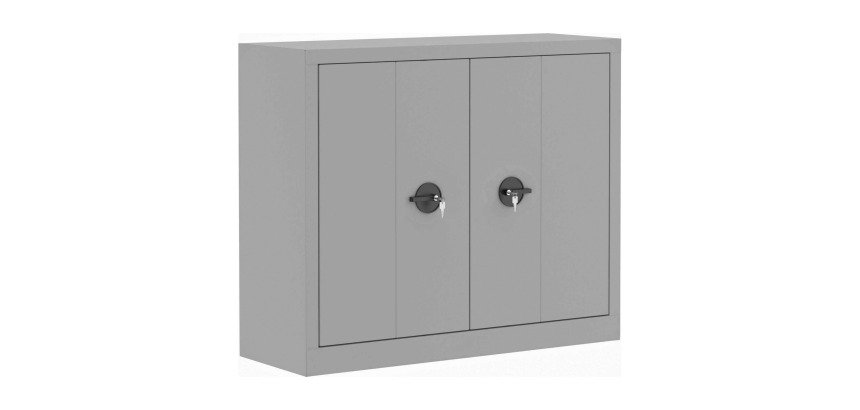 Armoire métal portes pliantes monobloc Elhit H 100 x L 120 x P 43 cm
