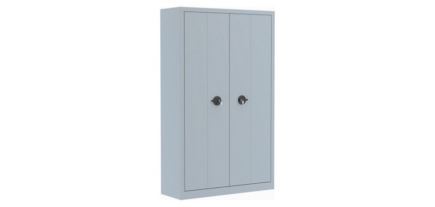 Armoire métal portes pliantes monobloc Elhit H 198 x L 120 x P 43 cm