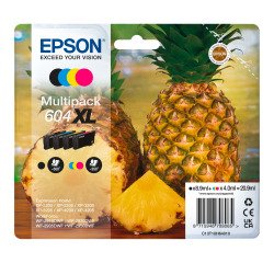 Epson 604XL Pack 4 cartuchos originales negro+3 colores alta capacidad (500 + 3 x 350 páginas)
