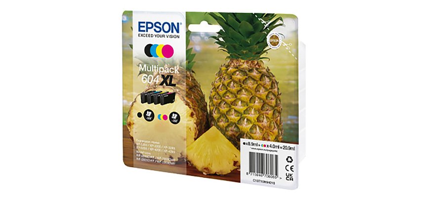 Pack of 4 ink cartridges Epson 604XL 1 black and 3 colors for inkjet printer