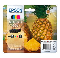 Epson 604 Pack 4 cartuchos originales negro + colores capacidad estandar (150 + 3 x 130 páginas)