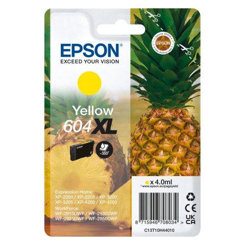 Epson 604XL cartucho original color amarillo alta capacidad (350 páginas)