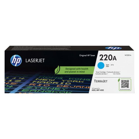 HP 220A (W2201A) tóner original cian