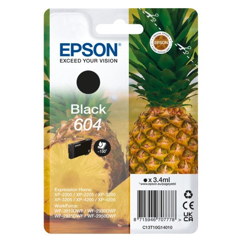 Epson 604 cartucho original negro capacidad estándar (150 páginas)