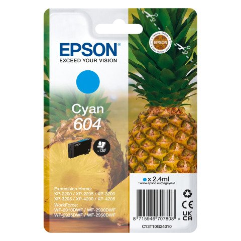 Epson 604 cartucho original color cian capacidad estándar (130 páginas)