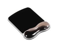Mouse pad with ergonomic gel wrist rest by Kensington in light / dark smoked gray