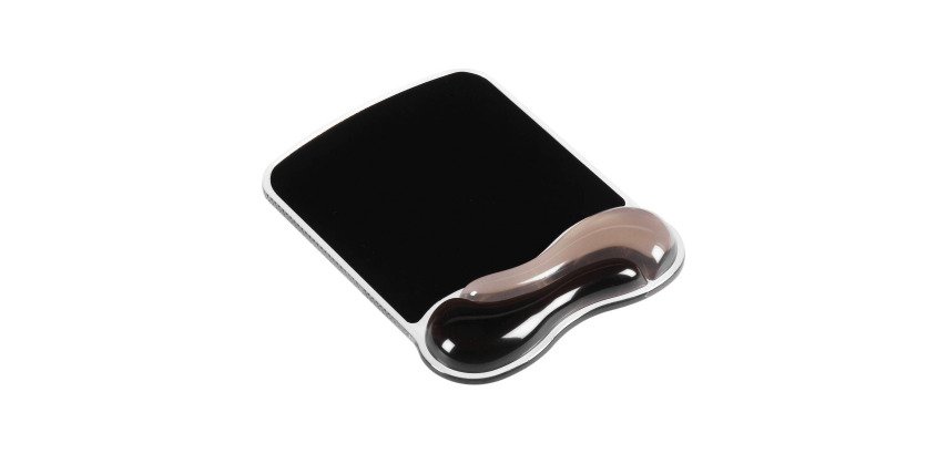 Mauspad mit ergonomischer Gel-Handgelenkstütze von Kensington, in hellem / dunklem Rauchgrau