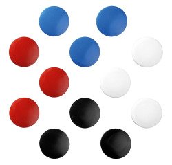 Plots magnétiques Herlitz - Aimants Ø 30 mm couleurs assorties - Lot de 10