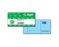 Bloc de tickets numérotés 1-100 - 105 x 50 mm - Couleurs assorties Sigel