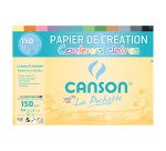 Papier dessin canson colorline grain fin 150g a4 coloris pastels pochette 12f