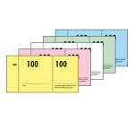 Bloc de tickets numérotés 1-100 - 105 x 50 mm - Couleurs assorties Sigel
