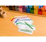 Pochettes de rangement à zip A6 paysage Djois by Tarifold - Sachet de 8