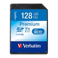 Premium SDXC Memory Card Verbatim 128GB - Class 10