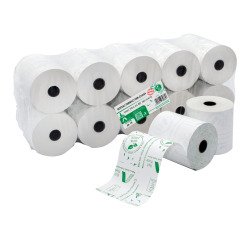 Rotolo di cassa termica bpa free f.to mm 80 x 40 f. 12 55 g/mq confezione 10 rotoli