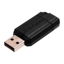 Chiavetta USB Verbatim PinStripe 64GB Nero