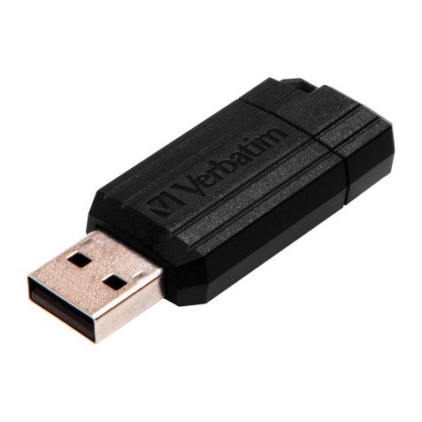 Verbatim USB-Stick Pinstripe 64 GB USB 2.0 (USB-A) Schwarz