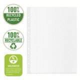 Fundas multitaladro A4 PP Piel de naranja 70 micras Esselte Reciclada 11 taladros  - Caja de 100