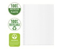 Fundas multitaladro A4 PP Piel de naranja 70 micras Esselte Reciclada 11 taladros  - Caja de 100