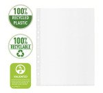 Fundas multitaladro A4 PP Piel de naranja 70 micras Esselte Reciclada 11 taladros  - Caja de 100