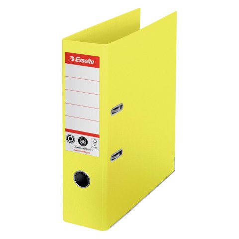 Archivador de palanca CO2 Neutral Nº1, Cartón forrado de papel, A4, Lomo 75mm amarillo
