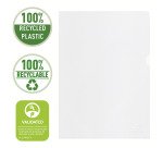 Dossier uñero Esselte PP reciclado 100 micras, Piel de naranja. A4 transparente - Caja de 100