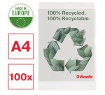 Dossier uñero Esselte PP reciclado 100 micras, Piel de naranja. A4 transparente - Caja de 100