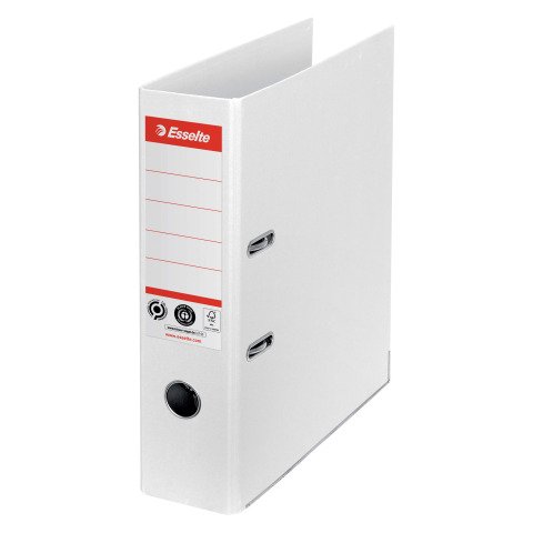 Archivador de palanca CO2 Neutral Nº1, Cartón forrado de papel, A4, Lomo 75mm Blanco