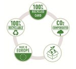 Archivador de palanca CO2 Neutral Nº1, Cartón forrado de papel, A4, Lomo 75mm