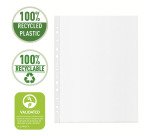 Fundas multitaladro A4 maxi PP Piel de naranja 70 micras Esselte Reciclada 11 taladros - Caja de 100